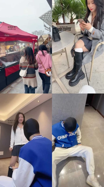 【狗哥】步行街开发长靴白丝小姐姐踩虐