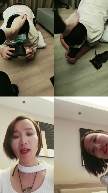 【美容院】夜跑后超臭白棉袜气味辱/强制闻鞋