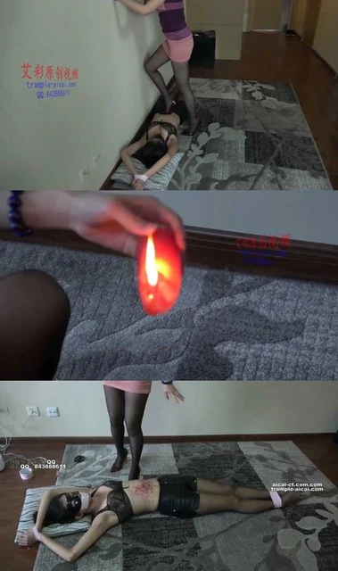 【小妮女主】捆绑滴蜡，坐脸高跟踩踏，调教女