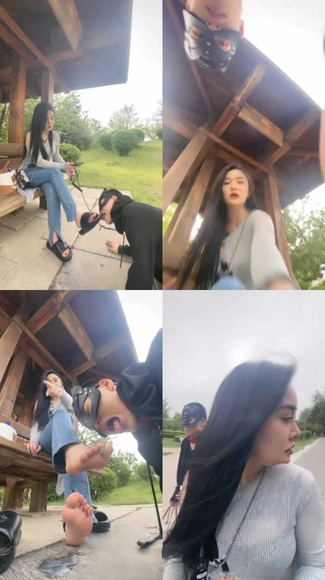 【安晴】公园戏耍家奴-多次被路人围观