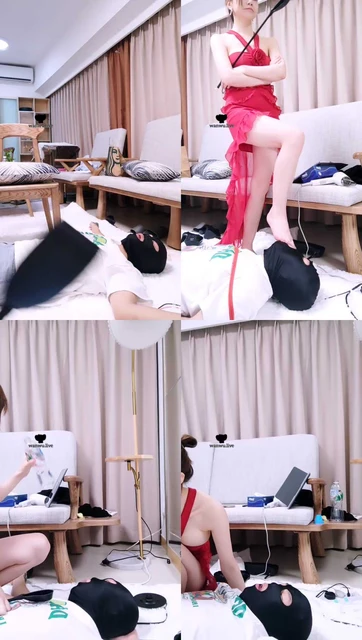 【阳光女S】高跟踩踏鞭打/裸足狂舔/捆绑