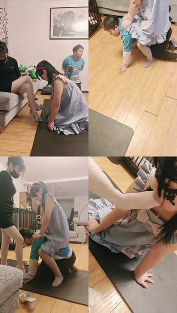 【诗琪】情侣奴-奴下奴-骑马强制舔脏鞋/鞭打