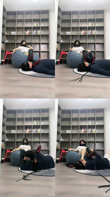 【迦娜】鞭打/高跟长靴踩地毯狗