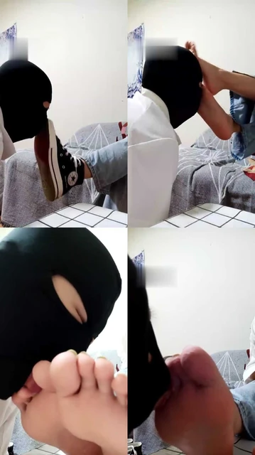 【罗宾】高帮帆布鞋棉袜裸足羞辱