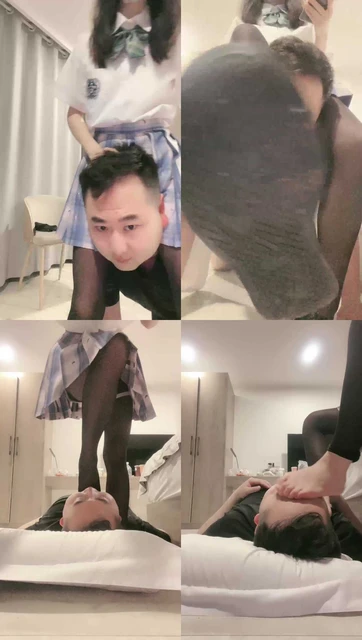 【子衿】JK学院风-皮鞋黑丝踩狗/脚插嘴/骑马抽耳光/提档