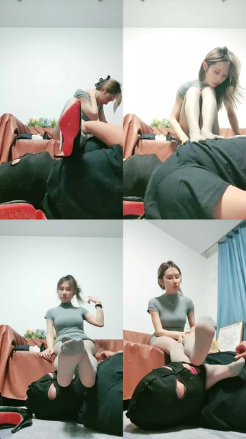 【喵酱紫】灰丝美腿踩地毯奴