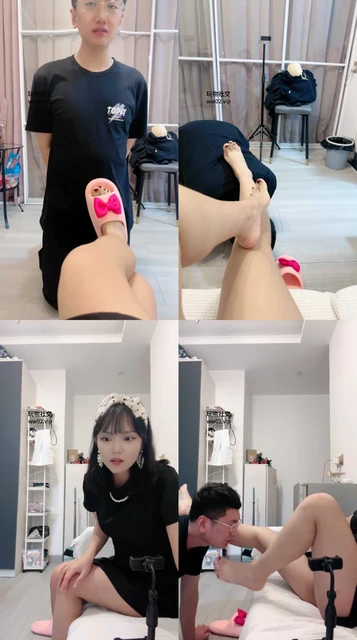 【栀子女王】拖鞋玉足玩眼镜狗/深喉【双视角版】