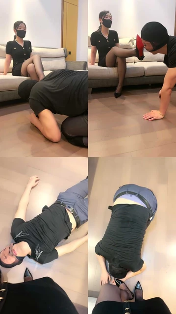 【婉婷殿下】白领S-下班高跟黑丝踩虐