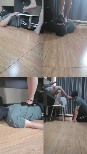 【林十七】高跟丝袜美腿全体重踩/耳光