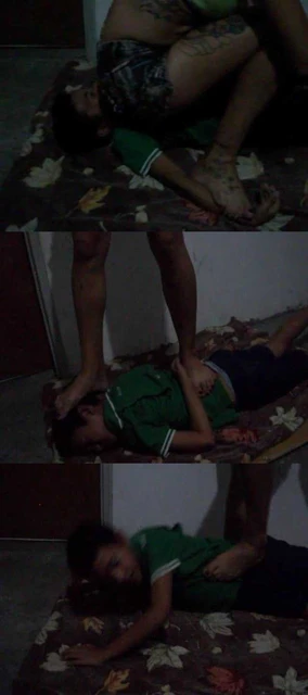 【欧美女王】姐姐脚踩欺负智障弟弟