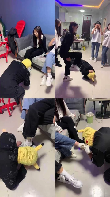 【精神小妹】多S群调-社会女青年暴打逃跑狗