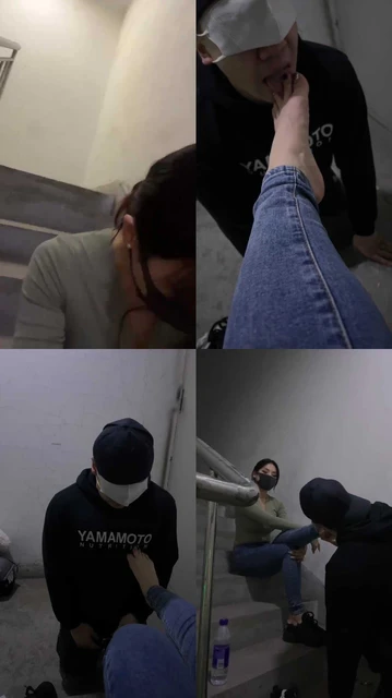 【黛帝】商场开发素人-楼道跪舔白袜裸足