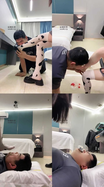 【小欲】骑马/袜子塞嘴/喂口水/奶牛丝袜插嘴踩踏