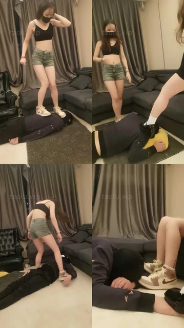 【文文文】长腿模特S-运动鞋白袜塞嘴爆踹暴踩