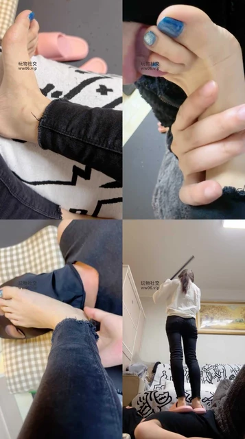 【安安sama】近距离吮吸脚趾-全体重踩踏