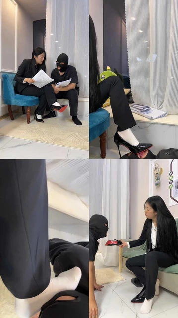 【羊羊】剧情-老师与学生-高跟白袜-骑马爬行/踩踏/闻舔原味