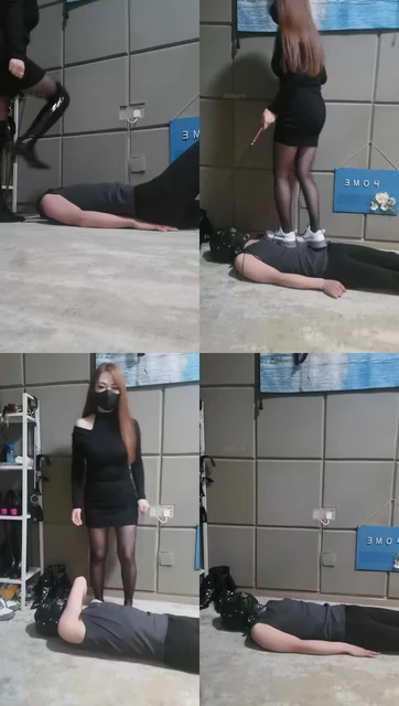 【魔鬼天使】长靴/运动鞋黑丝全体重踩踏