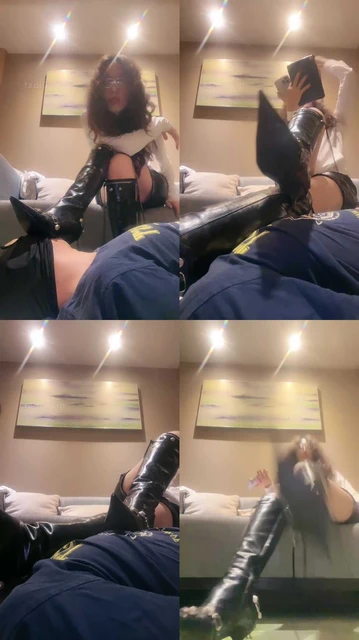 【靴嘉倪】高跟长靴踩地毯