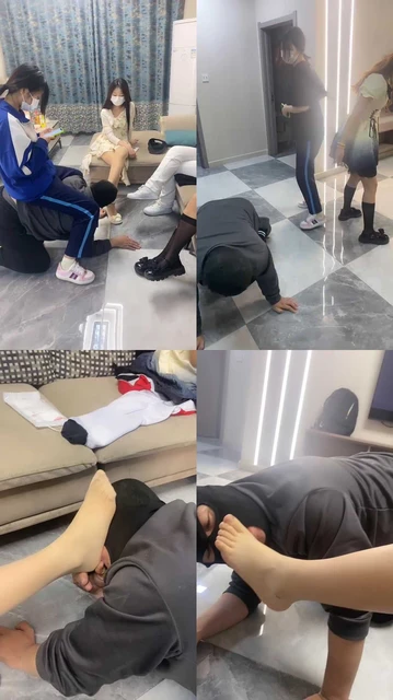 【精神小妹】4学生S-轮流舔脏鞋/骑马踢踹/碾压踩踏