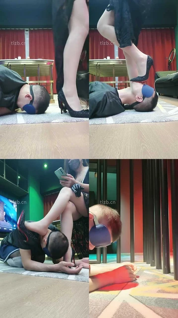 【咩祖】高跟美腿的脚下奴