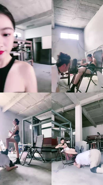 【宸宸】库房囚禁-清理靴底/口水喷脸/全体重踩狗背