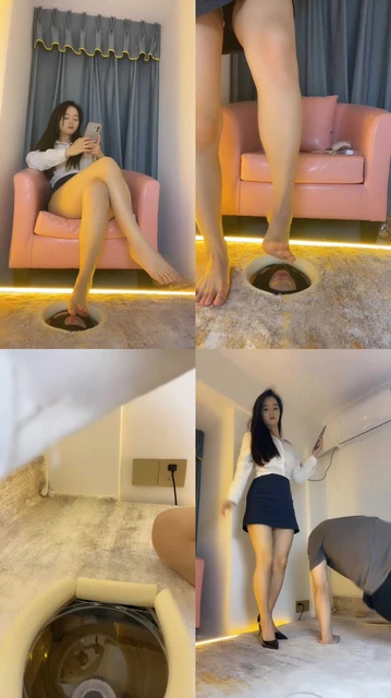 【芊芊】裸足蹂躏狗脸/吮吸脚趾/虐乳/全体重踩踏