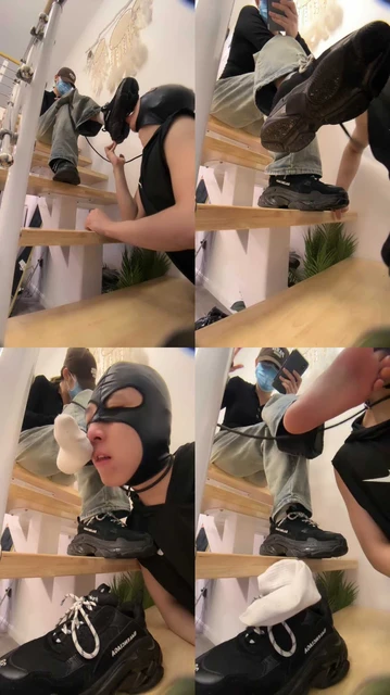 【玥野兔】楼道居高临下-运动鞋白袜蹂躏