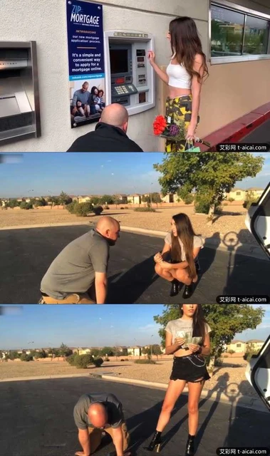 【欧美女王】7000美刀极度羞辱ATM奴!大街上下跪交钱舔脏鞋底被当狗遛+踢裆!