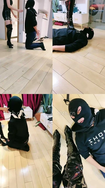 【觅林】长靴脚下崇拜/抽耳光/舔脏鞋踩踏