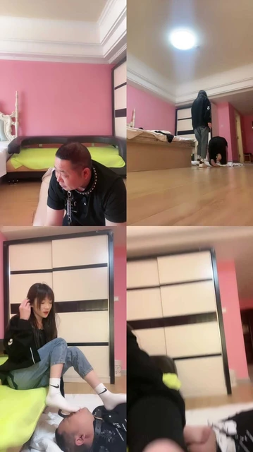 【文文】晨跑回来骑马遛狗/叼棉袜/鞭打舔脚