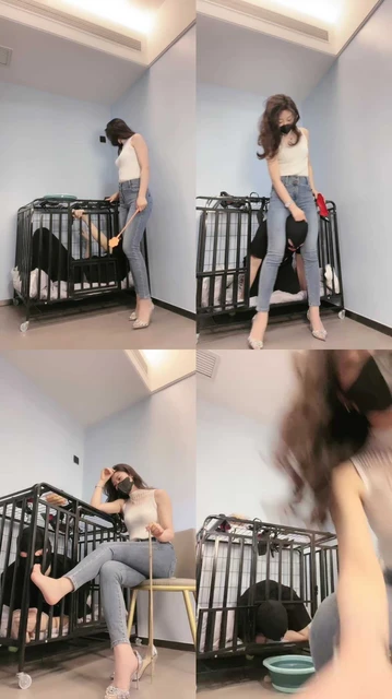 【禾未】狗笼圈养家奴彻底犬化