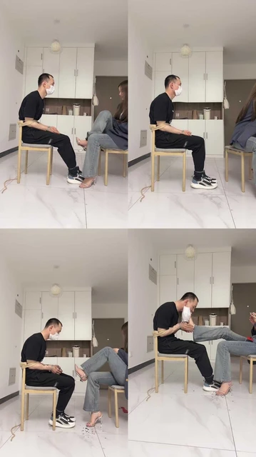 【邪魅大大】捆绑虐-耳光拍子抽/滴蜡/舔脏鞋底