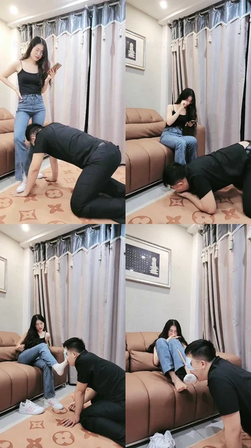 【嘉妮】运动后原味鞋袜辱/抽耳光