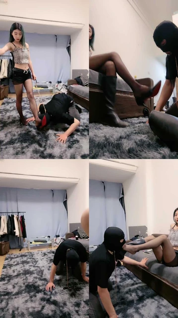 【兔兔大人】重度耳光/黑丝高跟美腿虐/骑马遛狗/清理脏鞋/叼袜鞋