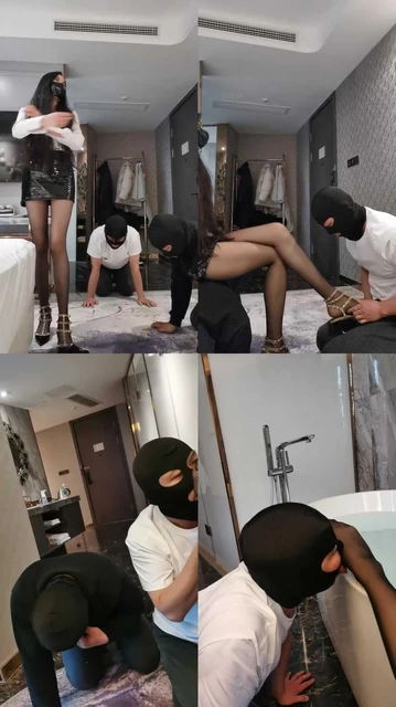 【皮皮】调双奴-骑马转胯/坐垫脚垫/高跟踩踏/抽耳光