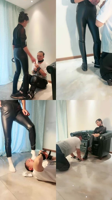 【爱丽丝】狗链拴狗/长靴白袜踩虐/袜子塞嘴/赏圣水【双视角版】