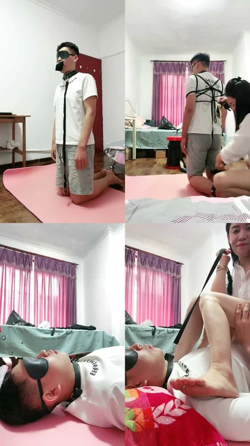 【瑞吉娜S】丝袜堵嘴高跟鞋恋脚口水深喉虐乳耳光捆绑圣水