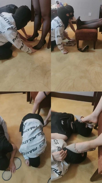 【青岛00后大学生后】黑丝高跟玩虐父子奴/踩踏