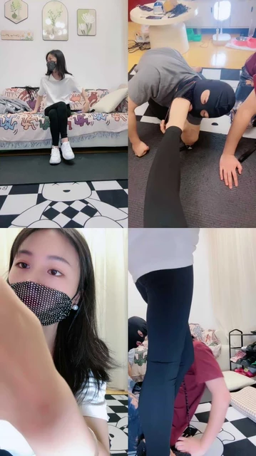 【安安sama】小白鞋+高跟踩虐双奴