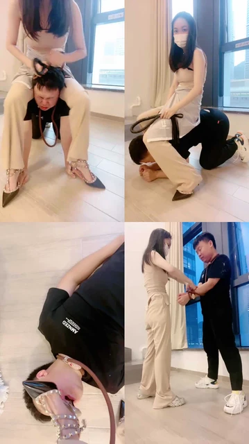 【子涵大人】捆绑踢踹/骑马/高跟碾压踩/强制圣水/鞋底喂食