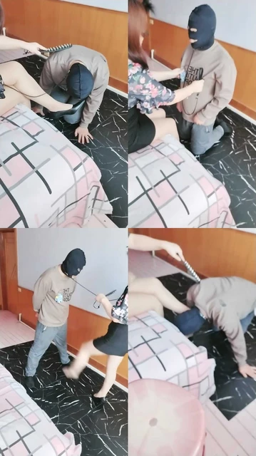 【小叶女S】抽耳光虐乳/高跟肉丝脚舔