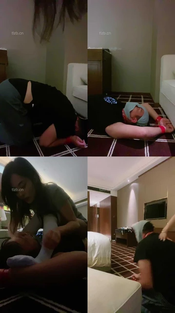 【不知名美女】掐拧胳膊-及膝袜捂脸窒息/数据线狠抽/踩踏