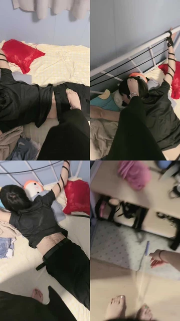 【筱白】捆绑床上-堵嘴-重度鞭打