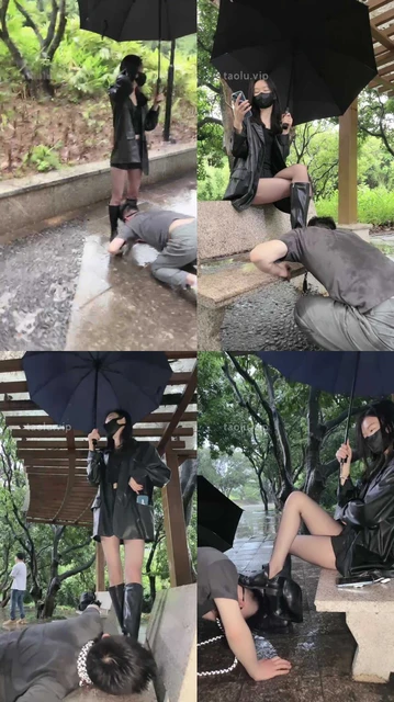 【万一】情侣主-雨天户外骑马爬行/舔脏鞋底/转胯