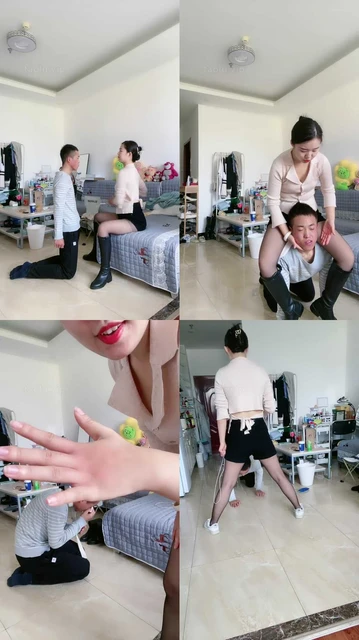 【嘉文】长靴重度踢踹/人体烟灰缸/耳光