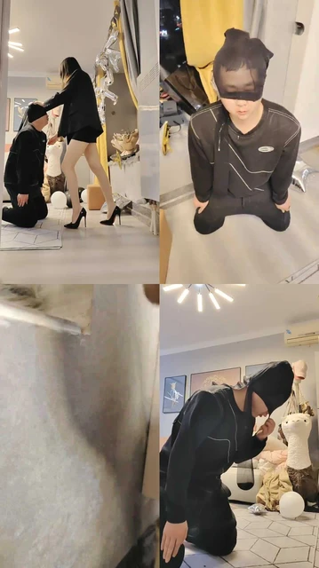 【丫丫】黑丝踩狗舌/踩踏耳光