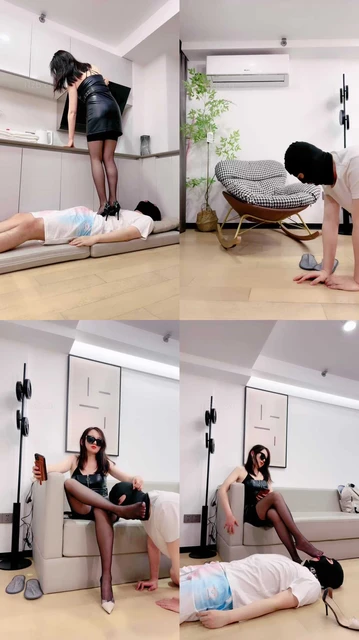 【小妮】高跟黑丝全体重踩踏/插嘴/提档骑脖