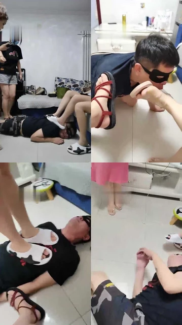 【文文文】多素人暴力踢踹贱狗【双视角版】