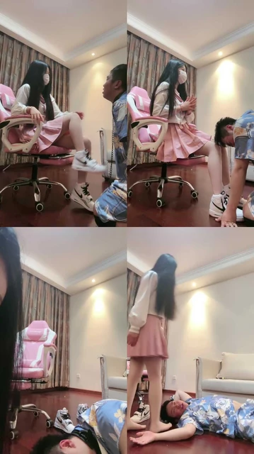 【桃幼幼】萝莉主手脚并用抽耳光/运动鞋踩狗脸