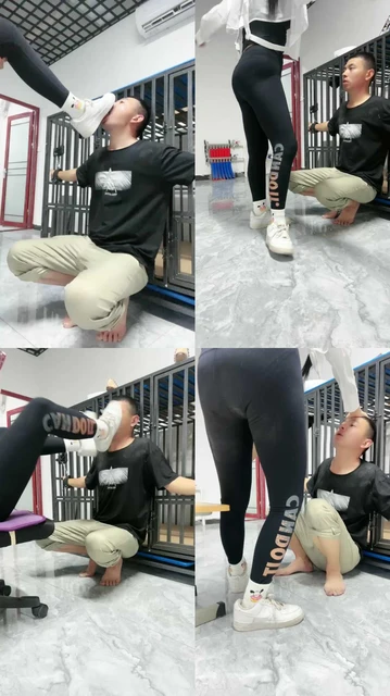 【喵主】捆绑舔脏鞋底/白鞋白袜踩/浓痰吐脸/狂抽耳光